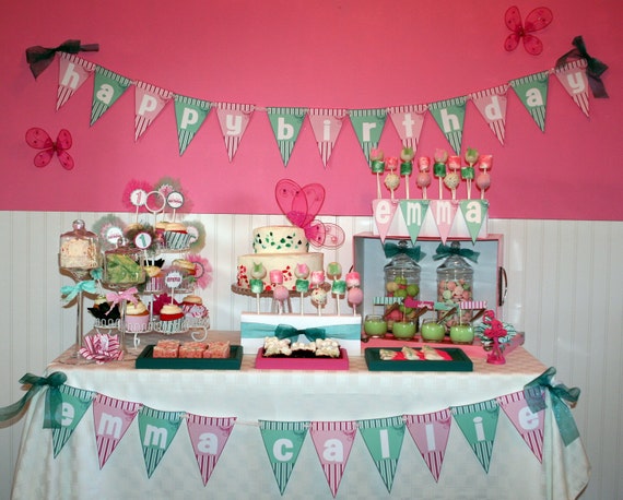 Fairy Party Decorations- Printable Fairy Birthday Party Decorations PDF Il_570xn
