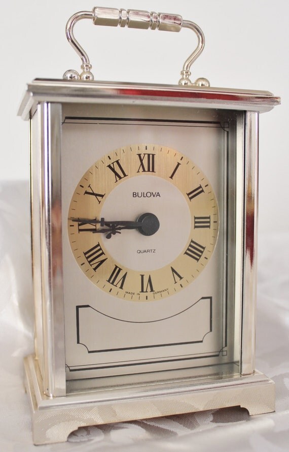 Bulova Carriage Clock W Germany Vintage