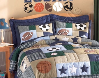sports wall decal personalized boys name decal with football basketball soccer baseball and volleyball for - Sports Wall Stickers For Bedrooms sports wall decal personalized boys name decal with football basketball soccer baseball and volleyball for - Sports Wall Stickers For Bedrooms