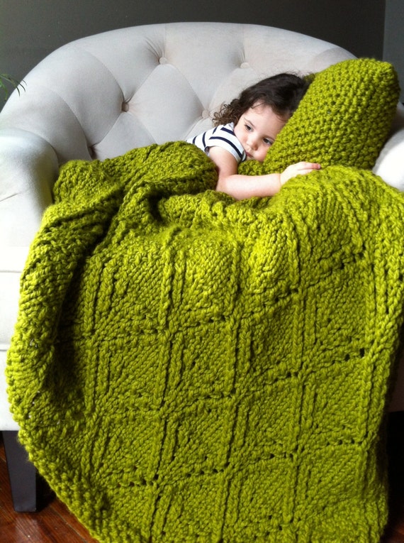 Chunky Wool Blanket Large Size Knit Blanket Giant Throw ...