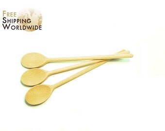 Wooden Spoons SET of 3 - Sauce Classic Spoons from Beech wood - 29
