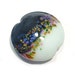 Steel Blue Flower Garden Jumbo Lentil Lampwork Bead