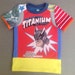 Sale Upcycled Boys Tshirt Titanium man Size 2T /3T (Europ. size 98/104) 30% off