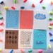 Set of Six Cards - Variety Pack  (tiny hearts, blue ribbons, hello, globes)