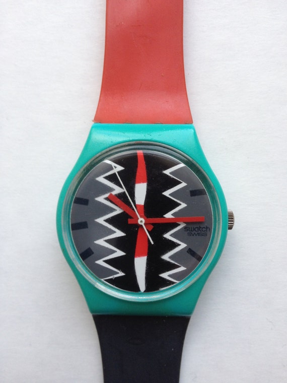 cardigan unique vintage modernhex Etsy swatch Aztec block on color watch 80s Vintage by