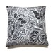 Two Black White Pillow Covers Paisley Design Handmade Decorative Toss Throw Accent Pillow Covers 16 inch