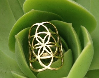 SALE • Seed of Life Galactivated Ring • Flower of Life Ring