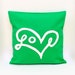 Love Pillow Cover in Grass Green