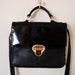SALE - Awesome Black Leather Satchel Purse.