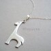 Silver Giraffe Necklace