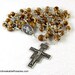 St Francis of Assisi St Anthony Wire Wrapped Rosary Beads with San Damiano Crucifix by Unbreakable Rosaries