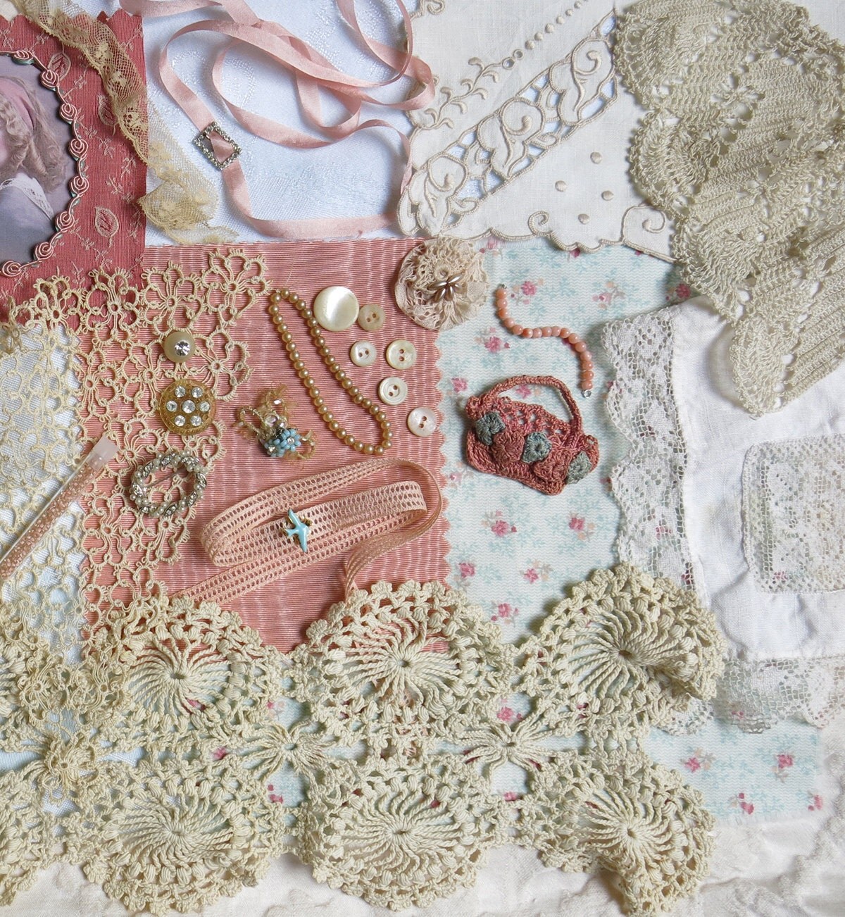 Vintage Multi Mixed Media KitLight Aqua & Coralfor