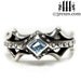 Fairy Princess Silver Engagement Ring Blue Topaz Size 5