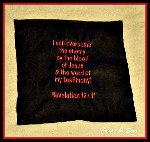 Scripture Prayer Cloth Handkerchief 10X10 by HeartnSow