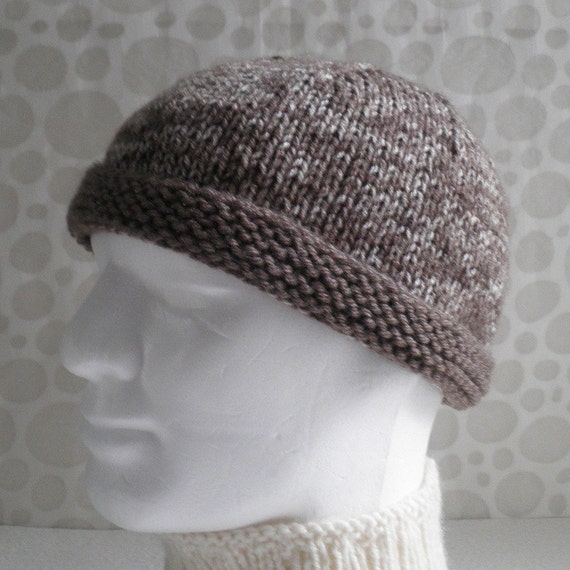 hat needles pattern PATTERN Ted   beanie in Solid Hat  and yarn/ KNITTING Easy Mans straight Speckled on BEANIE