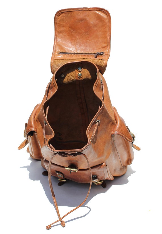 Cowboy Suede Brown Leather Backpack