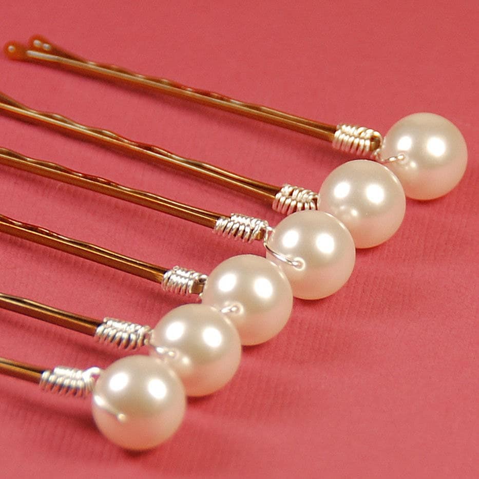 White Pearl Bobby Pins Hair Accessory Pearl Hair Pin Bride