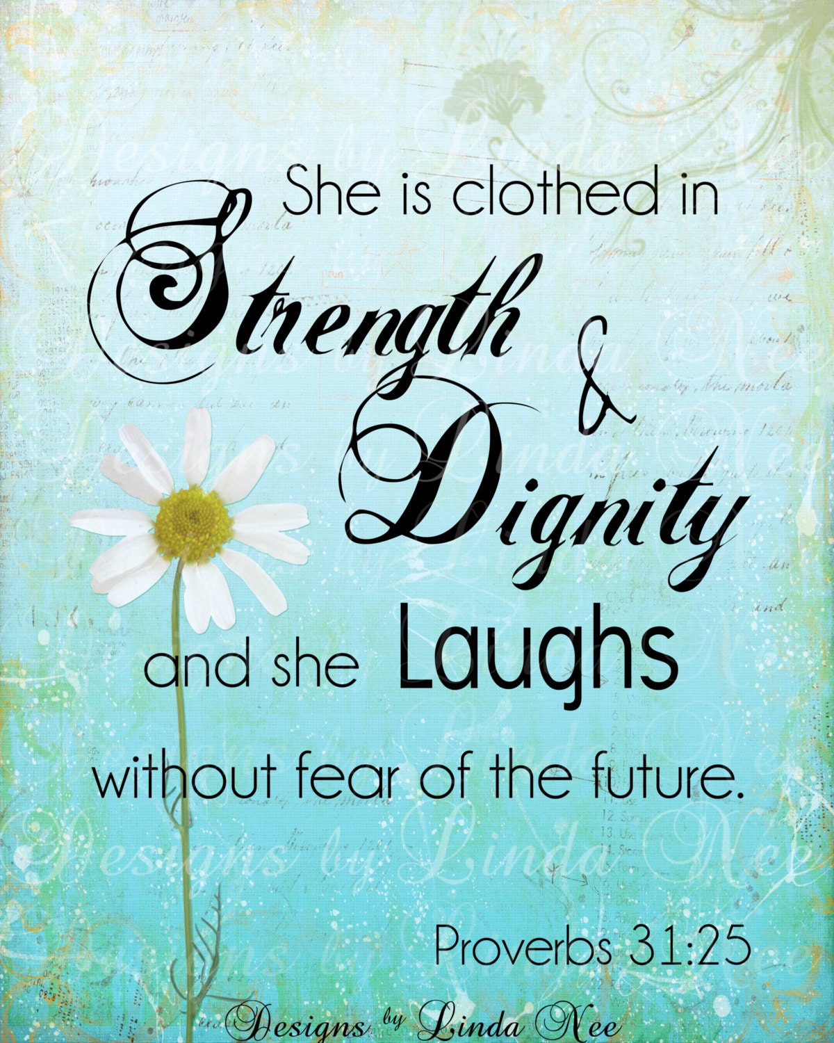 PROVERBS 31 25 Woman Bible Verse Printable Wisdom Wall Art