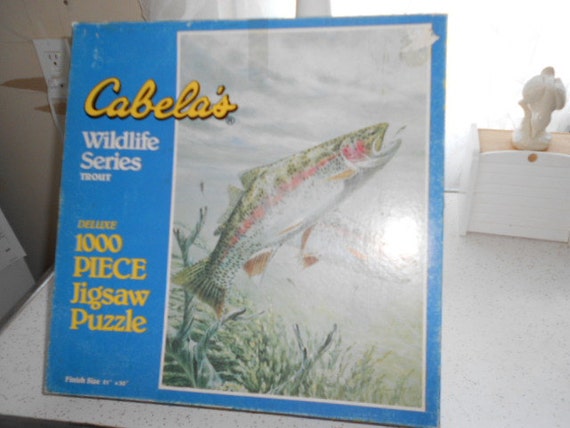 1985 Cabelas Wildlife Series Trout Deluxe 1000 Piece Jigsaw