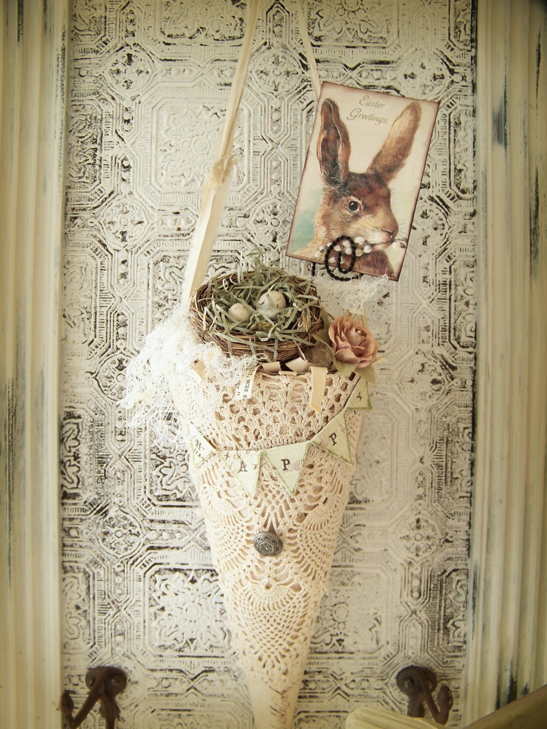 Handmade Easter Decoration Vintage Easter Decor Victorian