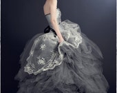 Cinderlla Wedding Dress-Whimsical Fairytale Ball Gown Rhinestones and Tulle Couture- Custom to Order