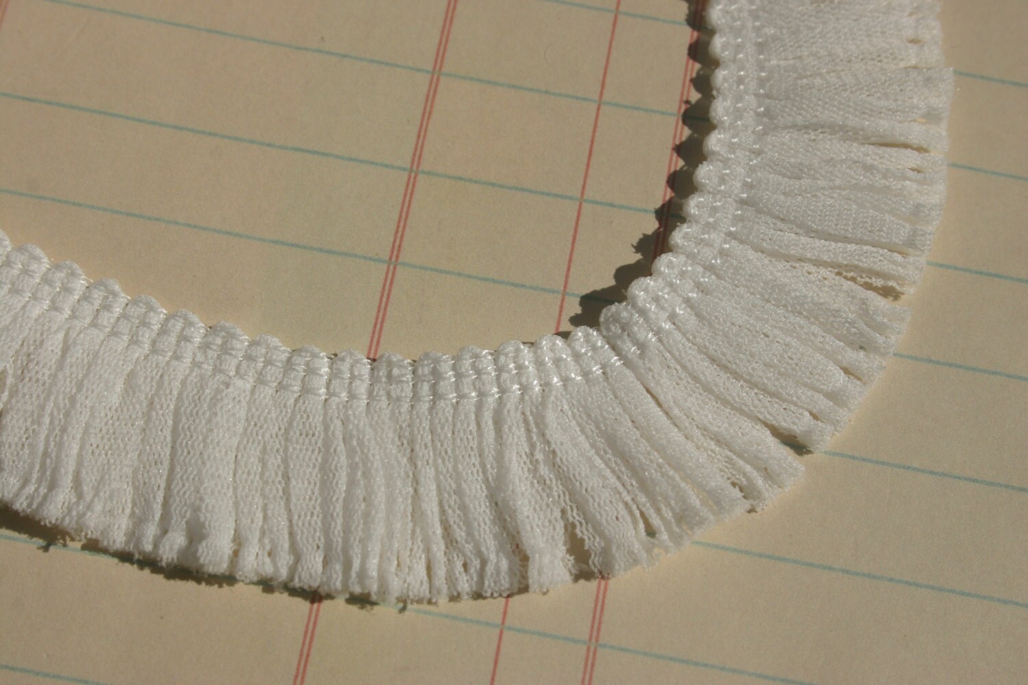 White Tulle Fringe Trim Sewing Embellishment 2 Yards