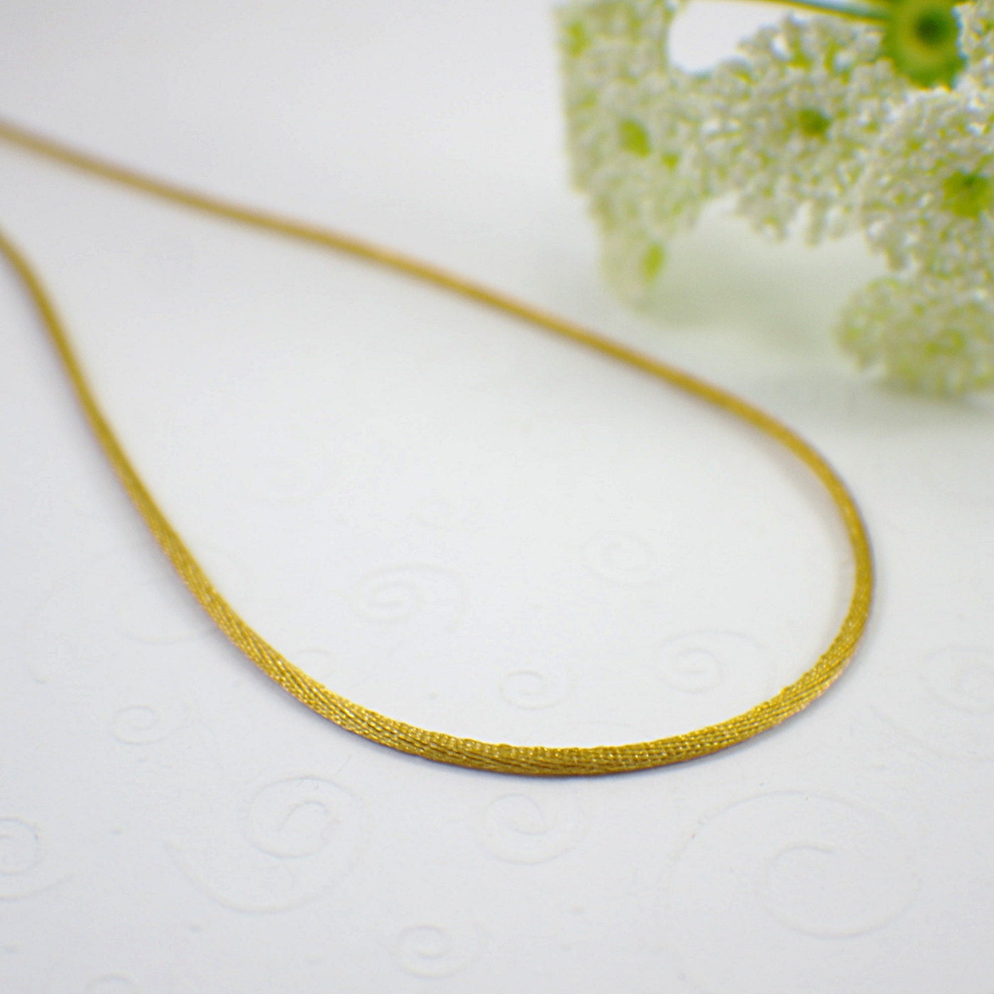 Antique gold satin necklace cord single 1 pc 13 14 15 16 18 20