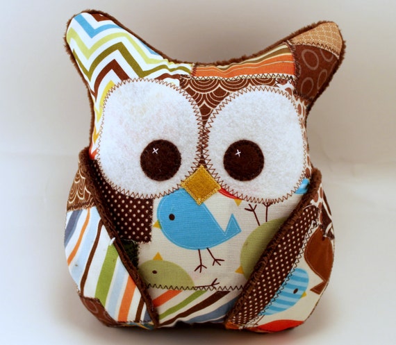 plush owl pillow