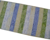 Quilted Table Runner in Muted Tone Batiks