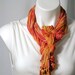 The Soba Scarf in Golden Sunshine and Fiery Red