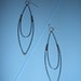Unique Long Sculptured Handmade Polished Silver Color Wire Earrings, Metal Earring, Abstract Earrings, Fashion Earrings