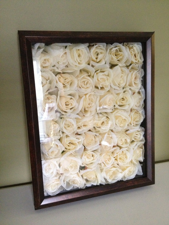 Items similar to 11x14 Brown Shadow Box Frame with Ivory 