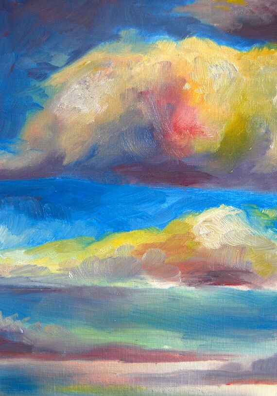 Oil Painting Original Cloudscape 8x10