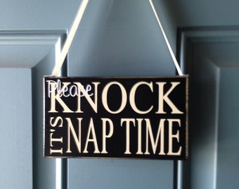 Please knock sign | Etsy