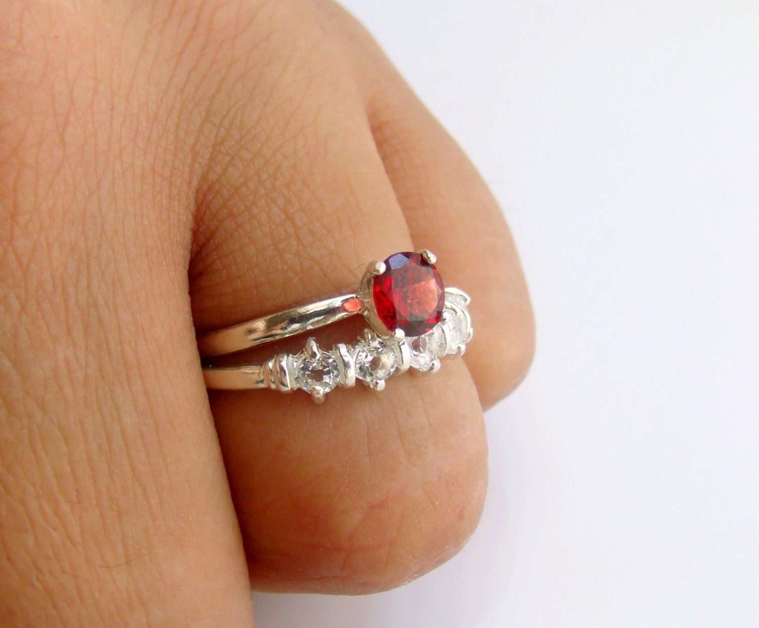 Wedding Ring Set Sterling Silver Made To Order