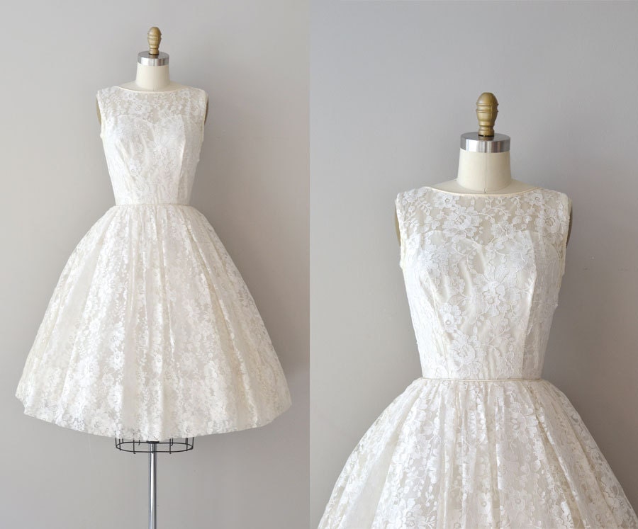 lace 50s wedding dress / 1950s dress / Be Near Me