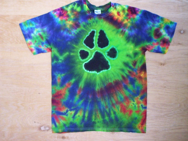 Dog Paw Tie Dye Size Large by tiedyetodd on Etsy