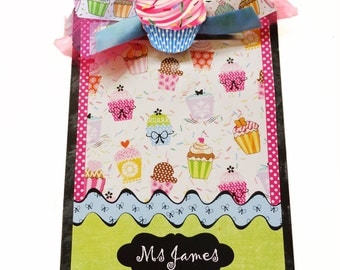 Decorative Clipboard Personalized Cupcake Mania