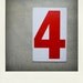 Vintage XL Metal Gas Station Price Sign Number - 4