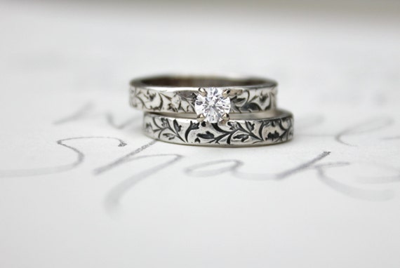 ethical diamond engagement ring wedding band set . conflict free ...