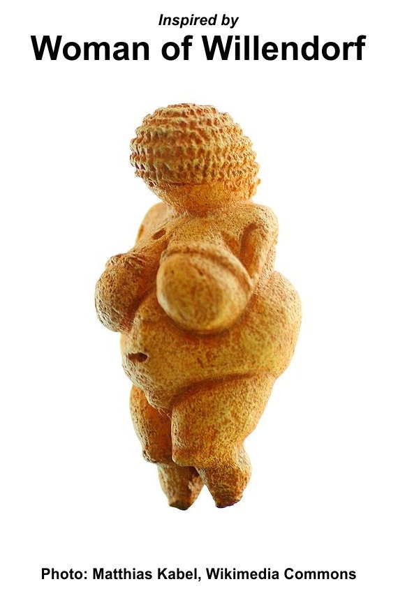 Woman of Willendorf Prehistoric Venus Figure Necklace