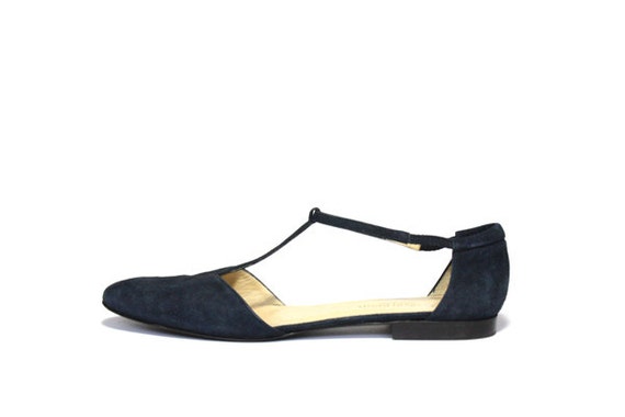 calvin klein t strap flats