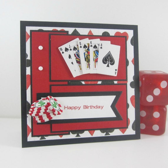 Poker Birthday card gambling texas hold em by BellaCardCreations