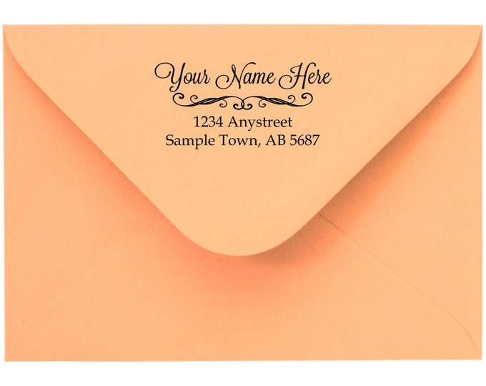 Personalized Custom Made Handle Mounted Return Address Rubber Stamps R95