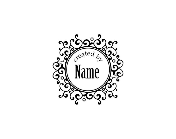 Handle Mounted or Cling Personalized Name custom made rubber stamps C14