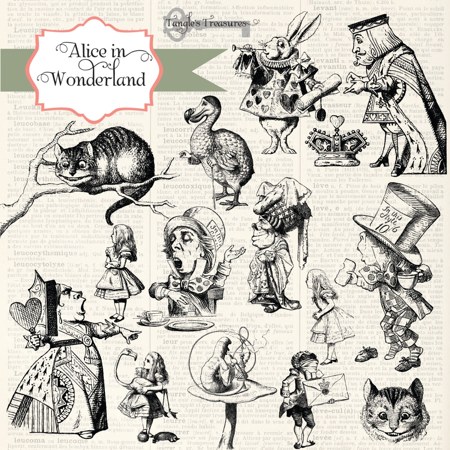 classic alice in wonderland clip art - photo #24