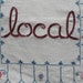LOCAL TOTE, hand embroidered doily ,eco friendly, great gift