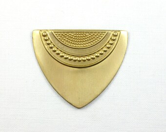 4 gold TRIANGLE jewelry embellishments . 29mm x 35mm (S55).