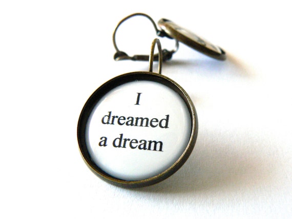 Items similar to Les Miserables earrings. Quote jewelry. Fantine, I