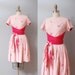 1950s Dress - Full Skirt 50s Dress in Pink Gingham